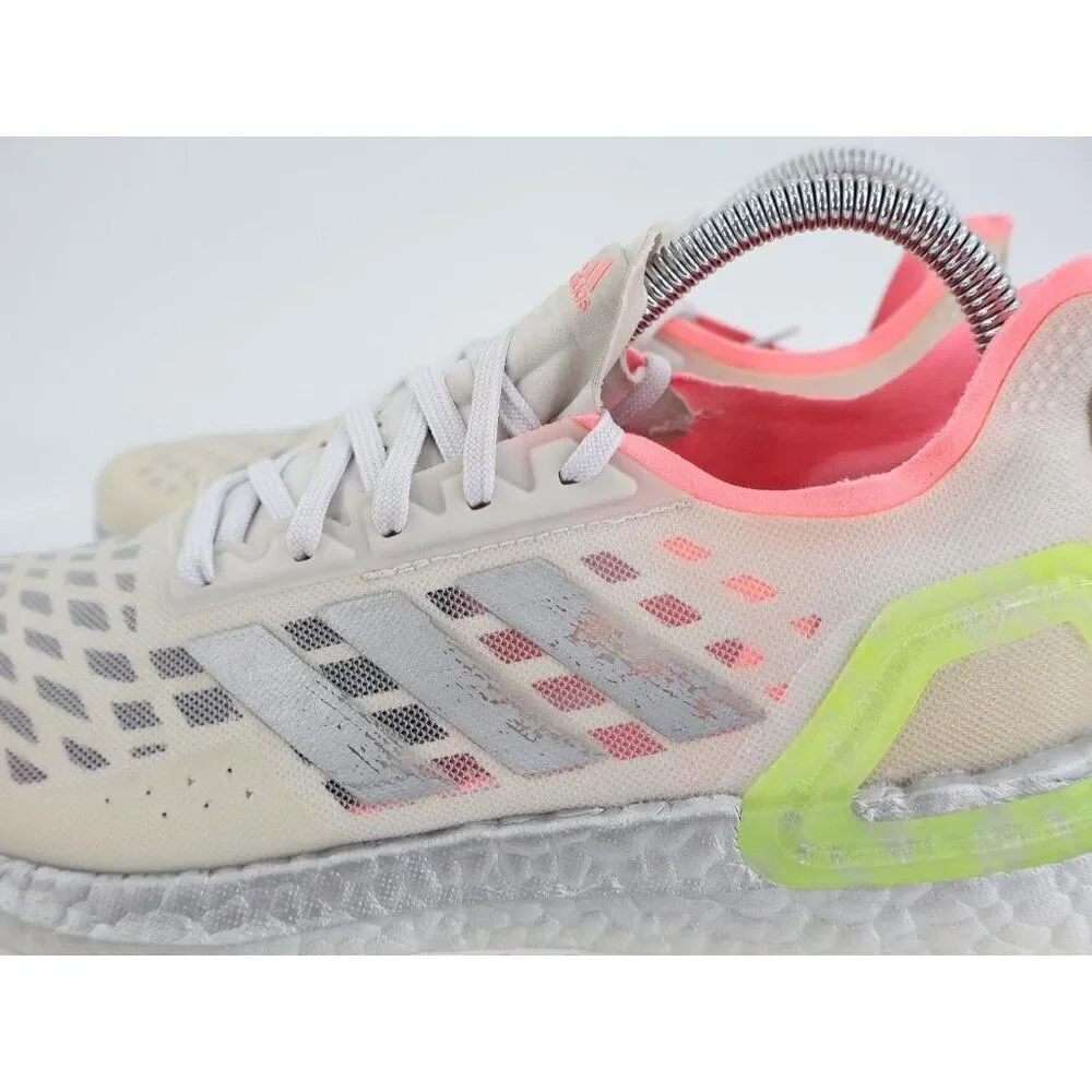 Adidas Ultraboost PB Running Shoes Women 7.5 Grey Silver White Continental Sole
